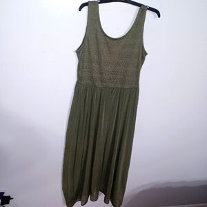 Kristin Nicole- Olive Green Beachy Dress- W Sz Small
